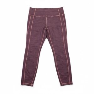 Athleta Ribbed Elation Tight Women's Large Plum High-Rise Seamless Yoga Leggings